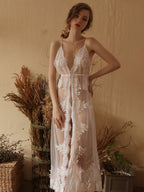 2PCS Lingerie see through Set Mesh Lace