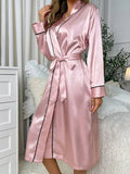 Women's Solid Color Ice Silk Nightgown