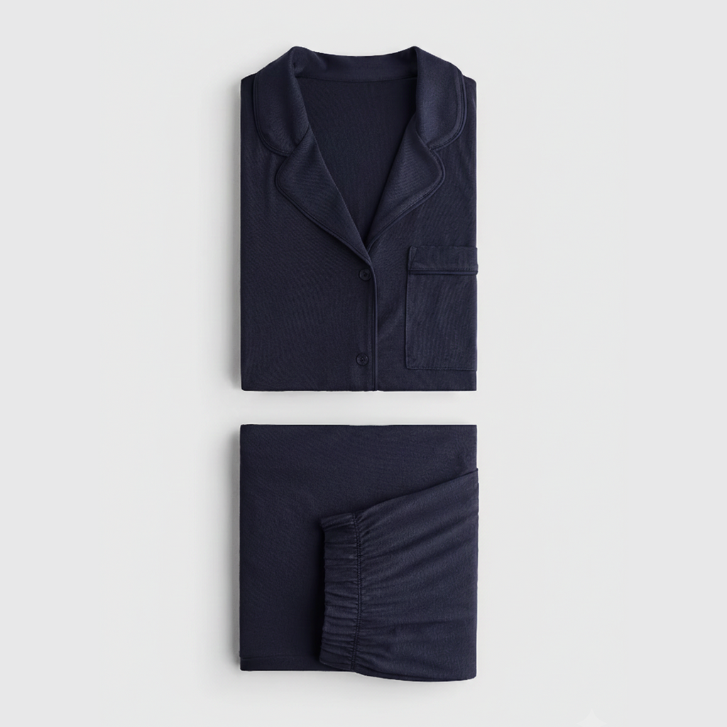 Cloud Pajama Set - Navy Blue