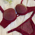 Crystal Stud Glam Bra Set ✨