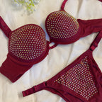 Crystal Stud Glam Bra Set ✨