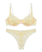 Non Padded Underwired Bra Set - Dot Mesh