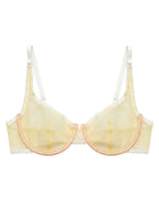 Non Padded Underwired Bra Set - Dot Mesh