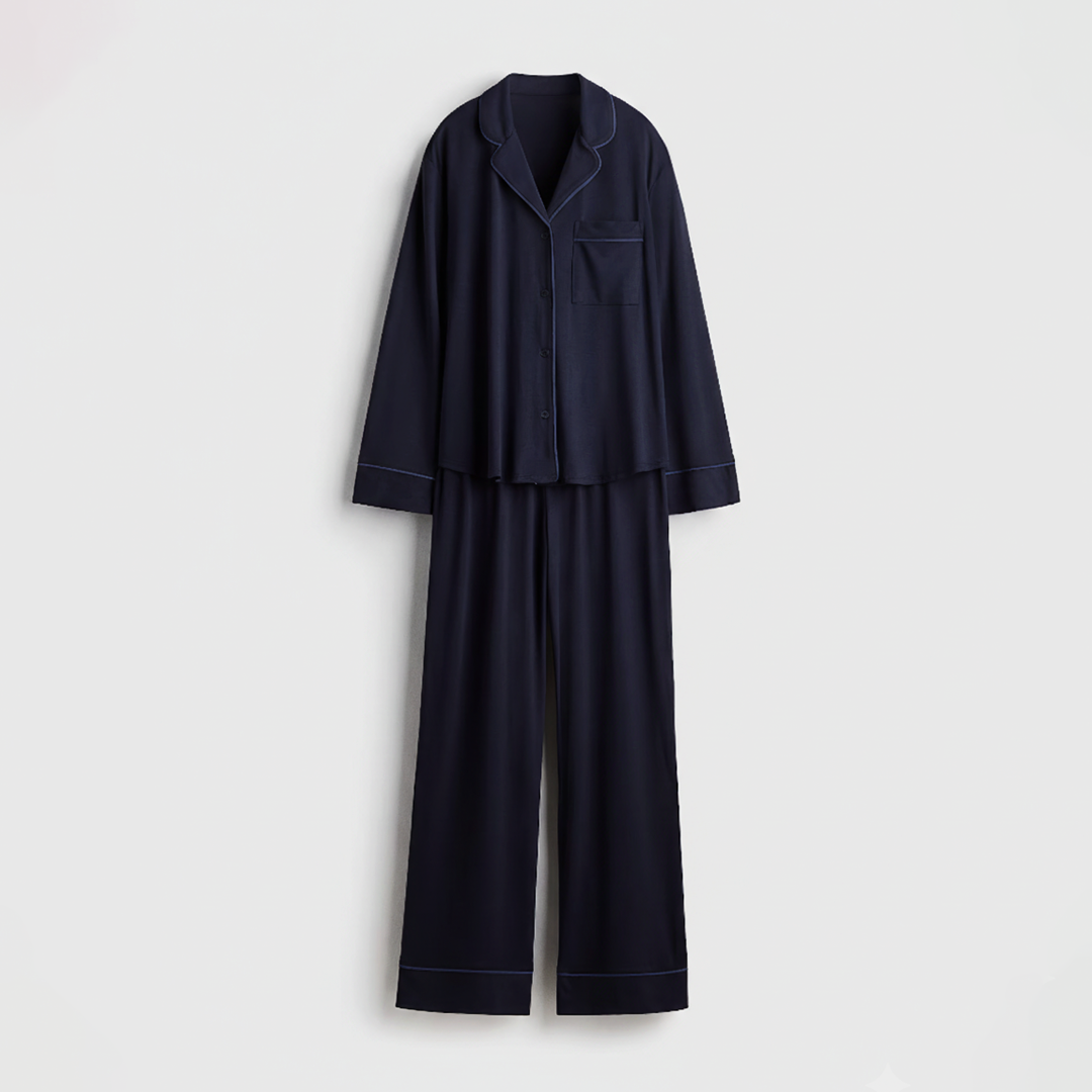 Cloud Pajama Set - Navy Blue